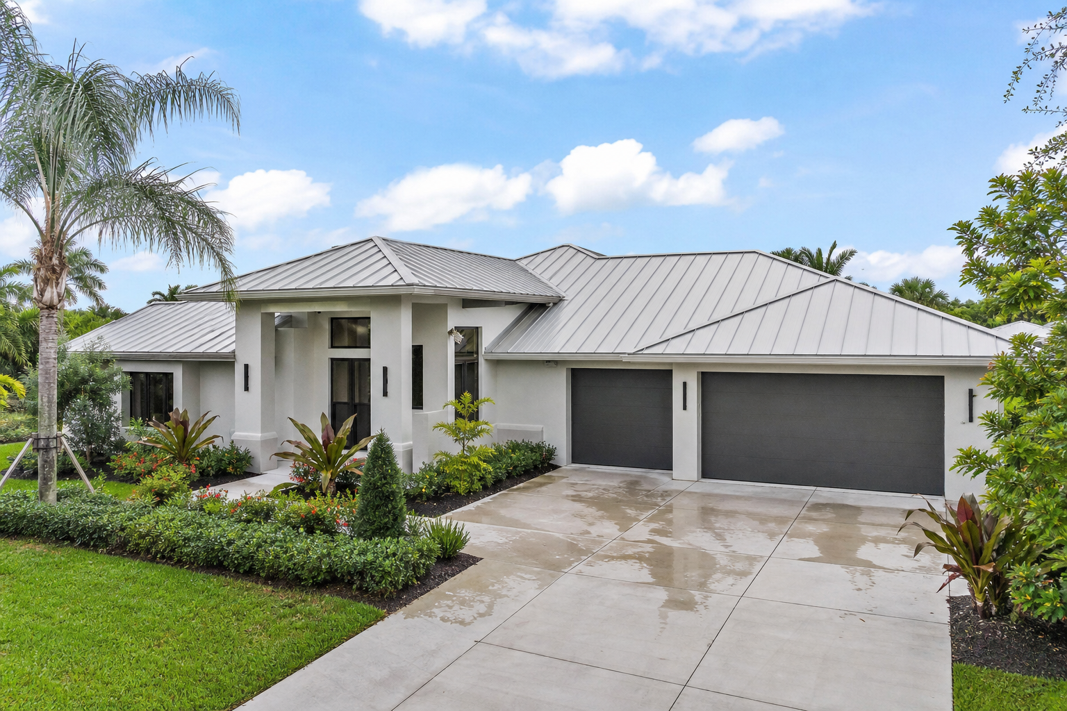 Metal roofing installed on a South Florida residence