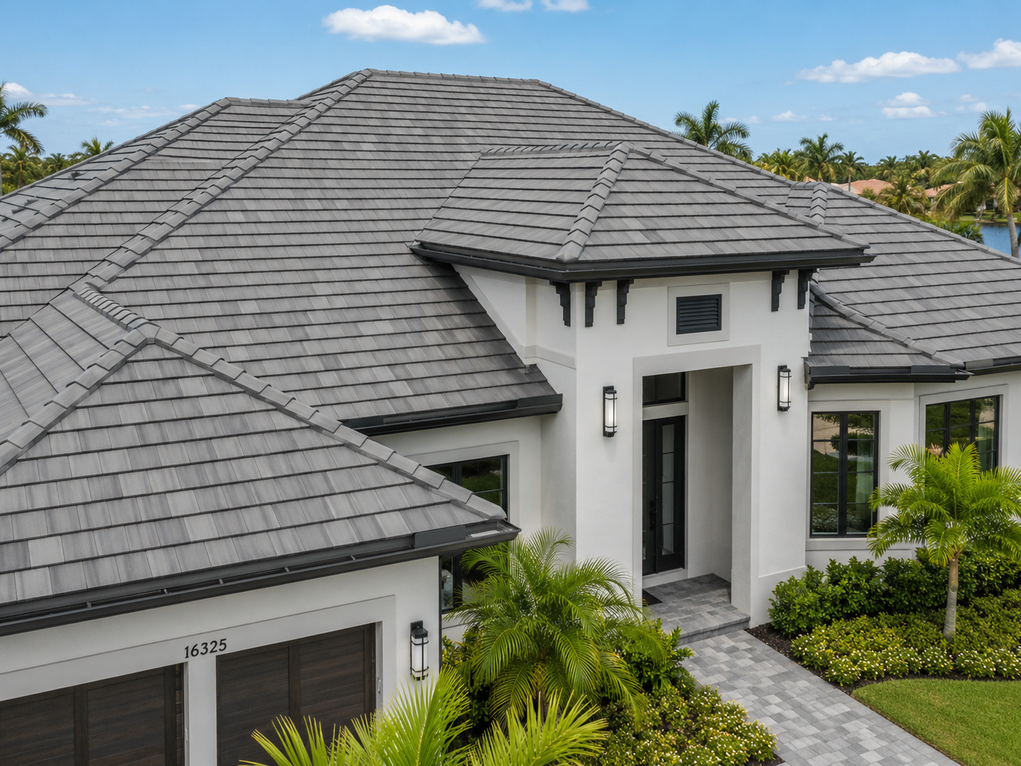 Tile roofing installation by professional roofers